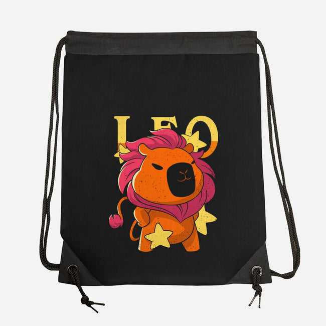 Capybara Leo-None-Drawstring-Bag-mmandy