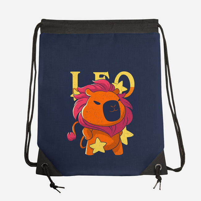 Capybara Leo-None-Drawstring-Bag-mmandy