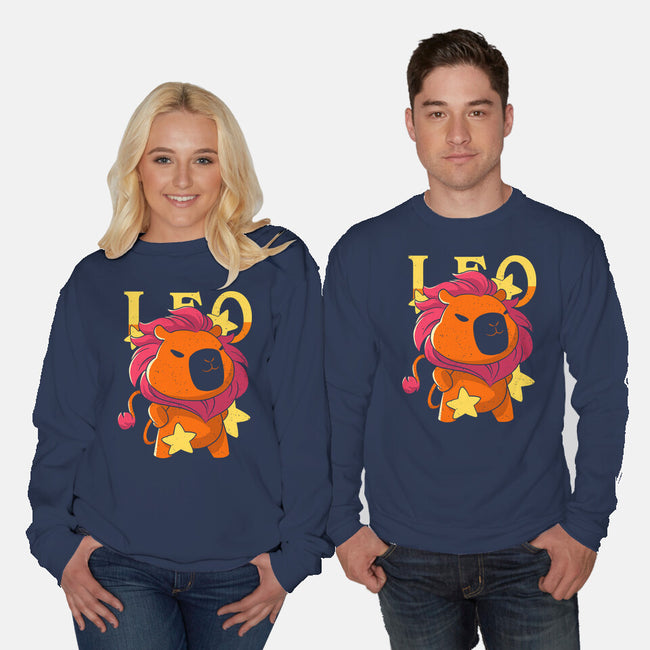 Capybara Leo-Unisex-Crew Neck-Sweatshirt-mmandy