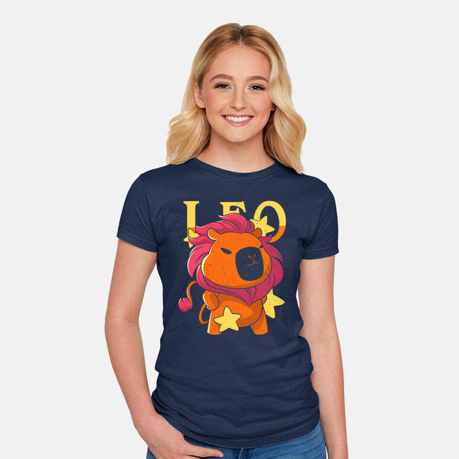 Capybara Leo-Womens-Fitted-Tee-mmandy