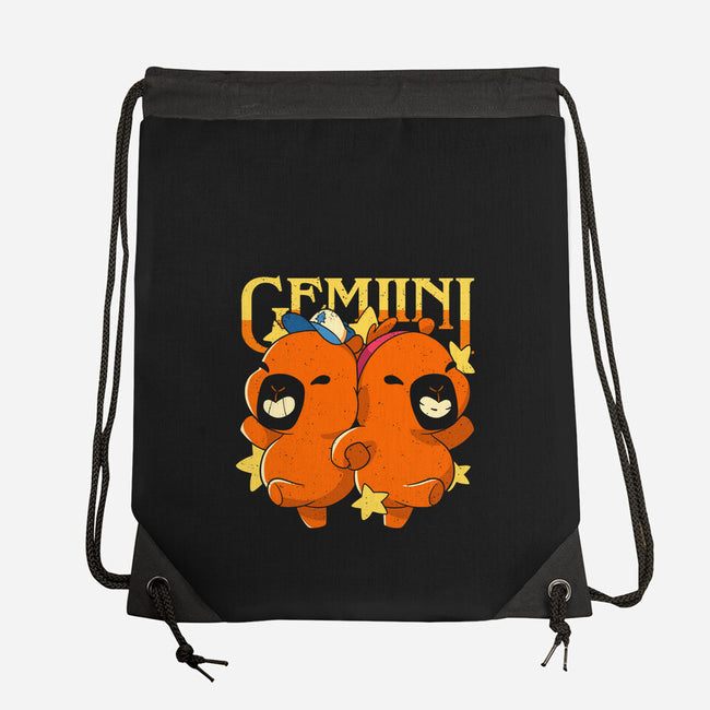 Capybara Gemini-None-Drawstring-Bag-mmandy