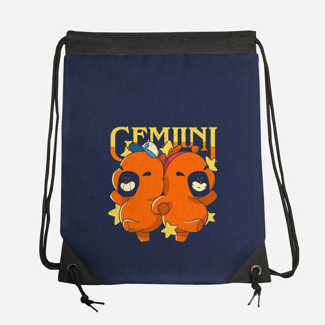 Capybara Gemini-None-Drawstring-Bag-mmandy