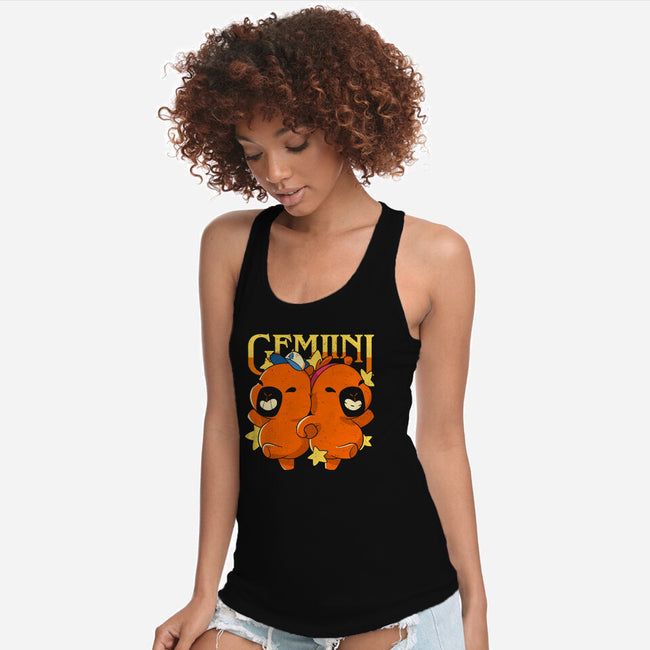 Capybara Gemini-Womens-Racerback-Tank-mmandy