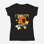 Capybara Capricorn-Womens-V-Neck-Tee-mmandy