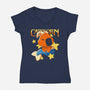 Capybara Capricorn-Womens-V-Neck-Tee-mmandy