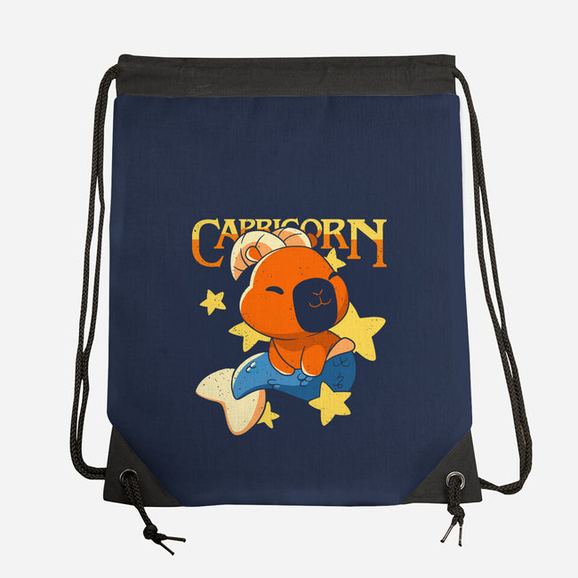 Capybara Capricorn-None-Drawstring-Bag-mmandy