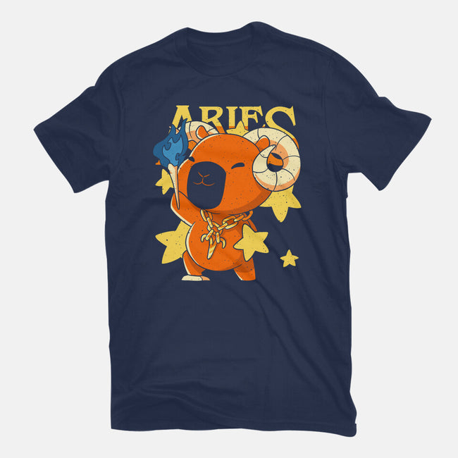 Capybara Aries-Mens-Heavyweight-Tee-mmandy