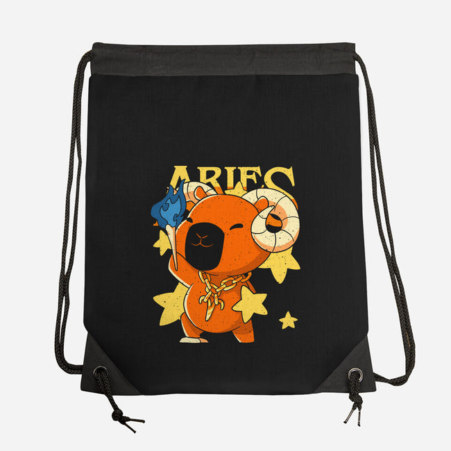 Capybara Aries-None-Drawstring-Bag-mmandy