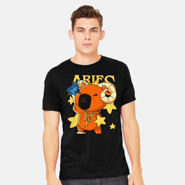 Capybara Aries-Mens-Heavyweight-Tee-mmandy