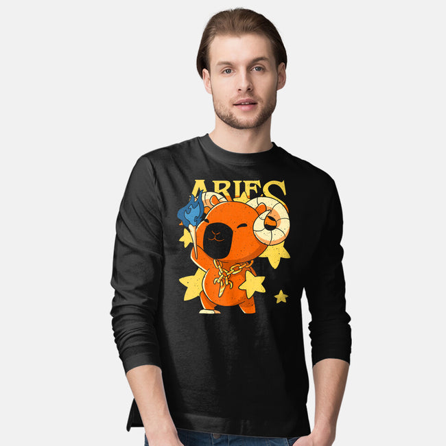 Capybara Aries-Mens-Long Sleeved-Tee-mmandy