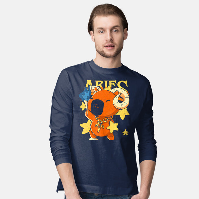 Capybara Aries-Mens-Long Sleeved-Tee-mmandy