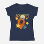 Capybara Aquarius-Womens-V-Neck-Tee-mmandy