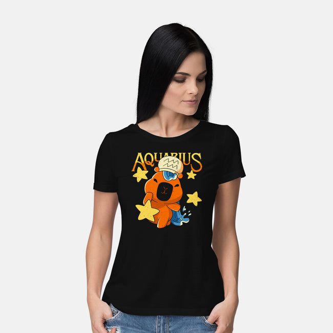 Capybara Aquarius-Womens-Basic-Tee-mmandy