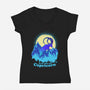 Keep Calm And Capricorn-Womens-V-Neck-Tee-Ionfox