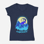 Keep Calm And Capricorn-Womens-V-Neck-Tee-Ionfox
