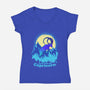 Keep Calm And Capricorn-Womens-V-Neck-Tee-Ionfox