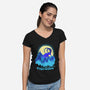 Keep Calm And Capricorn-Womens-V-Neck-Tee-Ionfox
