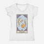 Pisces Card-Womens-V-Neck-Tee-Maria