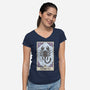 Scorpio Card-Womens-V-Neck-Tee-Maria