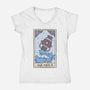 Aquarius Card-Womens-V-Neck-Tee-Maria