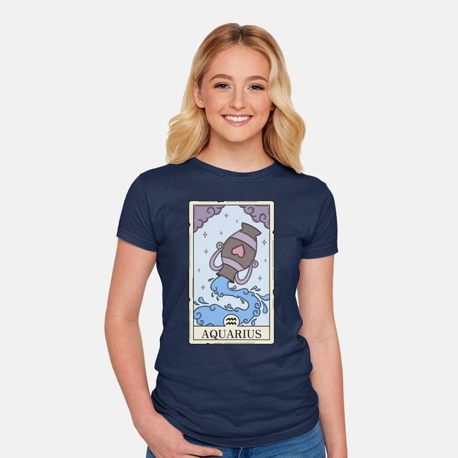 Aquarius Card-Womens-Fitted-Tee-Maria