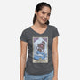 Aquarius Card-Womens-V-Neck-Tee-Maria