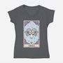 Aries Card-Womens-V-Neck-Tee-Maria