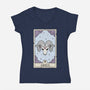 Aries Card-Womens-V-Neck-Tee-Maria