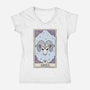 Aries Card-Womens-V-Neck-Tee-Maria