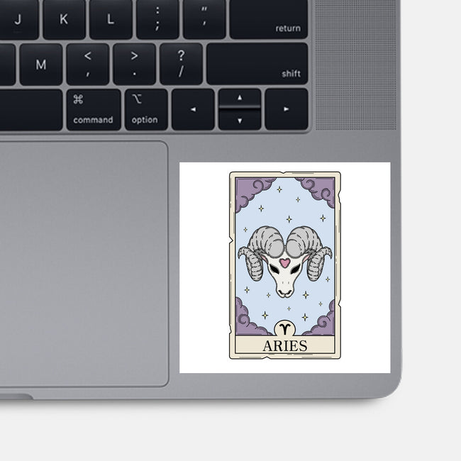 Aries Card-None-Glossy-Sticker-Maria