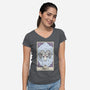 Aries Card-Womens-V-Neck-Tee-Maria