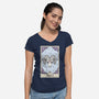 Aries Card-Womens-V-Neck-Tee-Maria