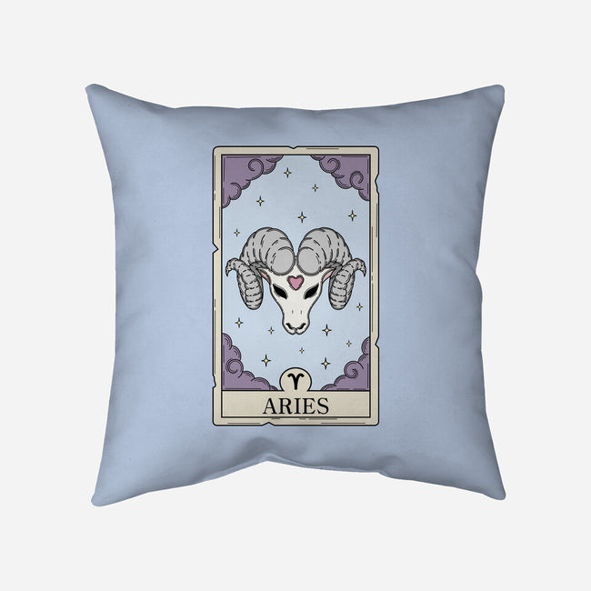 Aries Card-None-Removable Cover w Insert-Throw Pillow-Maria
