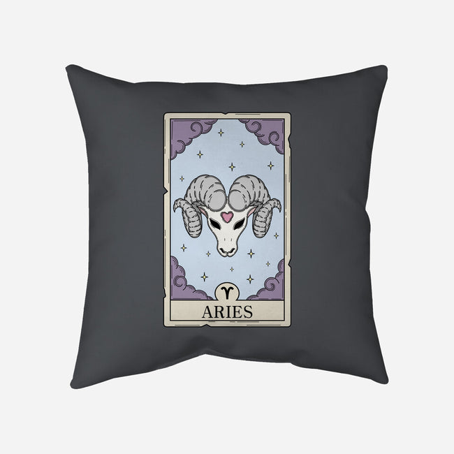 Aries Card-None-Removable Cover w Insert-Throw Pillow-Maria