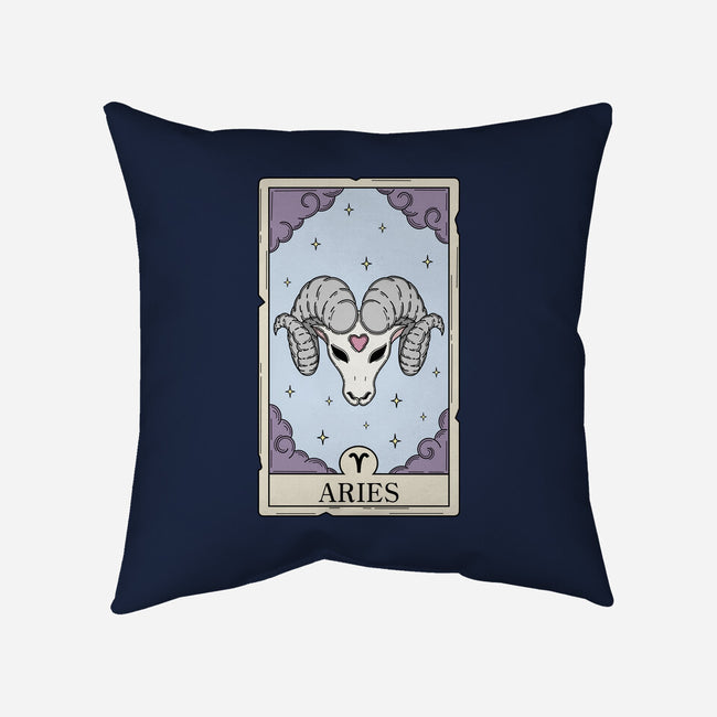 Aries Card-None-Removable Cover w Insert-Throw Pillow-Maria