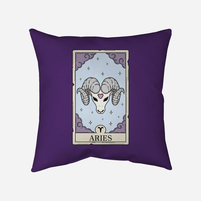 Aries Card-None-Removable Cover w Insert-Throw Pillow-Maria