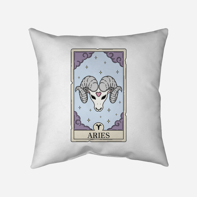 Aries Card-None-Removable Cover w Insert-Throw Pillow-Maria
