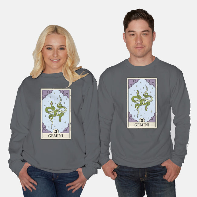 Gemini Card-Unisex-Crew Neck-Sweatshirt-Maria