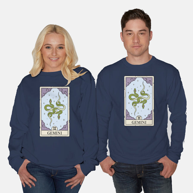 Gemini Card-Unisex-Crew Neck-Sweatshirt-Maria