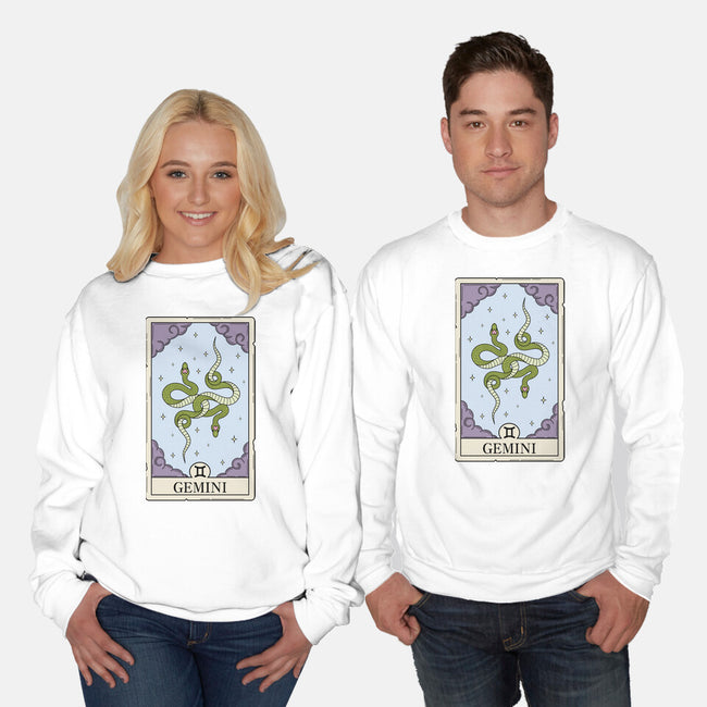 Gemini Card-Unisex-Crew Neck-Sweatshirt-Maria