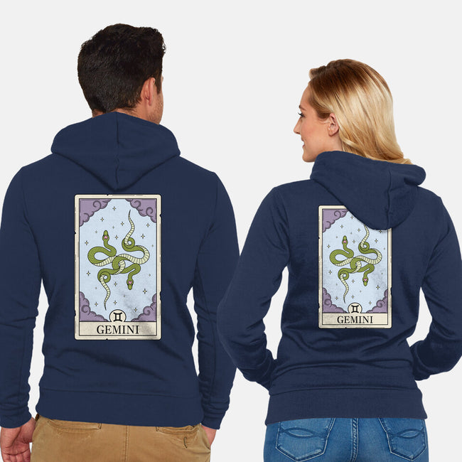 Gemini Card-Unisex-Zip-Up-Sweatshirt-Maria