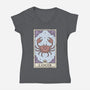 Cancer Card-Womens-V-Neck-Tee-Maria