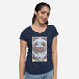 Cancer Card-Womens-V-Neck-Tee-Maria