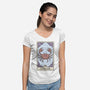 Cancer Card-Womens-V-Neck-Tee-Maria