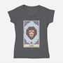 Leo Card-Womens-V-Neck-Tee-Maria