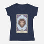Leo Card-Womens-V-Neck-Tee-Maria