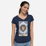 Leo Card-Womens-V-Neck-Tee-Maria