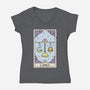 Libra Card-Womens-V-Neck-Tee-Maria