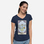 Libra Card-Womens-V-Neck-Tee-Maria