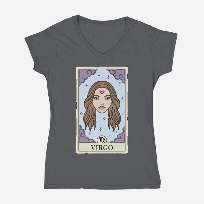 Virgo Card-Womens-V-Neck-Tee-Maria